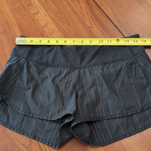 Lululemon Run Speed Short Reflective-Black Sz 6 - Picture 8 of 10